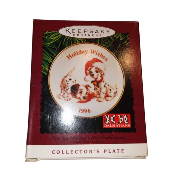 Vintage SET (2) 1996 Hallmark & Disney 101 Dalmatians Christmas Ornaments - Picture 2 of 14
